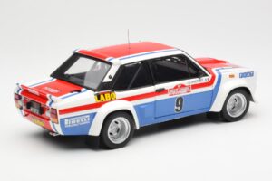 Fiat 131 Abarth Fiat France #9 J-C. Andruet / C. Delferrier Winner Rally Sanremo 1977 Kyosho 1:18 08375A Kovina – slika 3 od 8