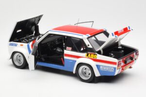 Fiat 131 Abarth Fiat France #9 J-C. Andruet / C. Delferrier Winner Rally Sanremo 1977 Kyosho 1:18 08375A Kovina – slika 5 od 8