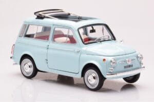 Fiat 500 Giardiniera Acquamarina Moder Norev 1:18 187742 Kovina – slika 6 od 7