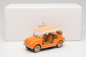 Fiat 500 Jolly Oranžna Norev 1:18 187791 Kovina – slika 6 od 6