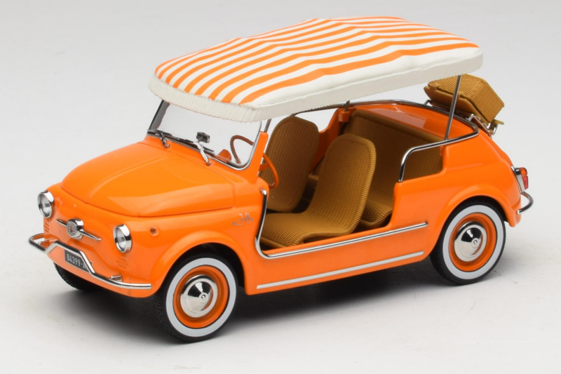 Fiat 500 Jolly Oranžna Norev 1:18 187791 Kovina
