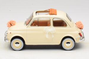 Fiat 500 L Slonovina Wedding Gift Norev 1:18 187780 Kovina – slika 3 od 6