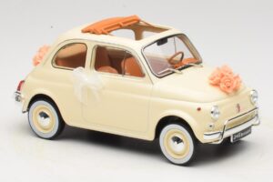 Fiat 500 L Slonovina Wedding Gift Norev 1:18 187780 Kovina – slika 4 od 6