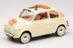 Fiat 500 L Slonovina Wedding Gift Norev 1:18 187780 Kovina