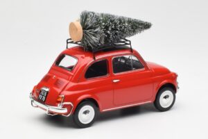 Fiat 500 L Rdeč Christmas Norev 1:18 187779 Kovina – slika 2 od 6