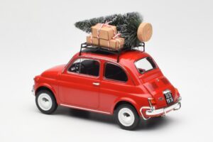 Fiat 500 L Rdeč Christmas Norev 1:18 187779 Kovina – slika 5 od 6