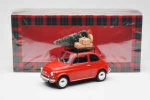 Fiat 500 L Rdeč Christmas Norev 1:18 187779 Kovina – slika 6 od 6