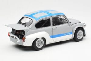 Fiat Abarth 1000 TCR Mat Siva Modre Črte AUTOart 1:18 72642 Kovina – slika 3 od 8