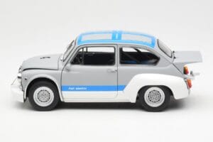 Fiat Abarth 1000 TCR Mat Siva Modre Črte AUTOart 1:18 72642 Kovina – slika 4 od 8