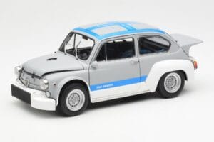 Fiat Abarth 1000 TCR Mat Siva Modre Črte AUTOart 1:18 72642 Kovina