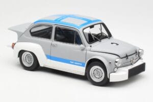 Fiat Abarth 1000 TCR Mat Siva Modre Črte AUTOart 1:18 72642 Kovina – slika 6 od 8