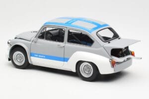 Fiat Abarth 1000 TCR Mat Siva Modre Črte AUTOart 1:18 72642 Kovina – slika 7 od 8