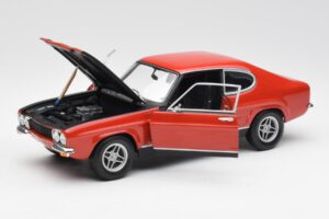 Ford Capri Mk1 2600 RS Rdeče-Črna Minichamps 1:18 180089071 Kovina – slika 2 od 8