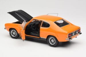Ford Capri Mk1 RS 2600 Signal Orange Črna Minichamps 1:18 150089077 Kovina – slika 5 od 8