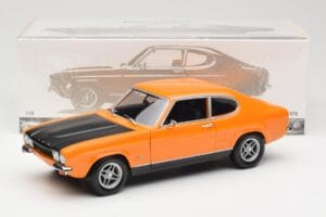Ford Capri Mk1 RS 2600 Signal Orange Črna Minichamps 1:18 150089077 Kovina – slika 8 od 8