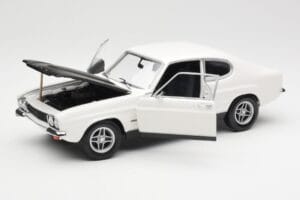 Ford Capri Mk1 RS 2600 Bela Črna Minichamps 1:18 150089078 Kovina – slika 2 od 8