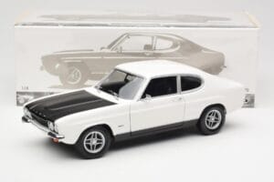 Ford Capri Mk1 RS 2600 Bela Črna Minichamps 1:18 150089078 Kovina – slika 8 od 8