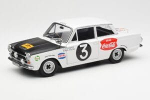Ford Cortina Mk1 #3 P. Hughes / B. Young African Safari Rally 1964 AUTOart 1:18 86428 Kovina
