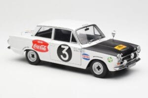 Ford Cortina Mk1 #3 P. Hughes / B. Young African Safari Rally 1964 AUTOart 1:18 86428 Kovina – slika 6 od 8