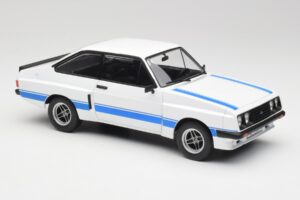 Ford Escort Mk2 RS 2000 X-Pack Diamond Bel & Modra Stripe MCG 1:18 MCG18350 Kovina – slika 4 od 6