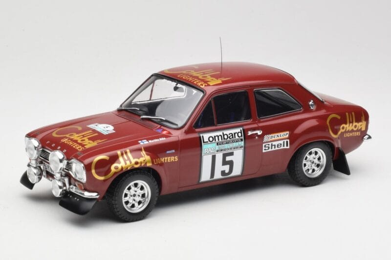 Ford Escort RS 1600 Mk1 #15 M. Alen / I. Kivimäki RAC Rally 1974 IXO 1:18 18RMC047B Kovina