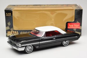 Ford Galaxie 500 Črn Sun Star 1:18 1442 Kovina – slika 8 od 8