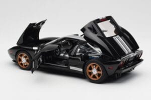 Ford GT Črn Z Belimi Črtami AUTOart 1:18 73023 Kovina – slika 5 od 8