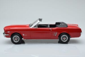 Ford Mustang Kabriolet Rdeč Norev 1:18 182810 Kovina – slika 3 od 6
