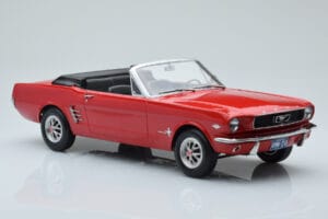 Ford Mustang Kabriolet Rdeč Norev 1:18 182810 Kovina – slika 4 od 6