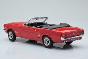 Ford Mustang Kabriolet Rdeč Norev 1:18 182810 Kovina – slika 5 od 6