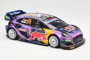 Ford Puma Rally1 #19 S. Loeb / I. Galmiche Rally Monte Carlo Winner 2022 IXO 1:18 18RMC110 Kovina – slika 4 od 6
