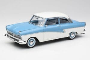 Ford Taunus 17M P2 Svetlo Moder & Bel BoS Models 1:18 BOS019 Kovina