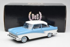 Ford Taunus 17M P2 Svetlo Moder & Bel BoS Models 1:18 BOS019 Kovina – slika 6 od 6