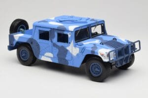 Hummer H1 Humvee Moder & Bel Motormax 1:18 73157 Kovina – slika 6 od 8