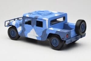 Hummer H1 Humvee Moder & Bel Motormax 1:18 73157 Kovina – slika 7 od 8