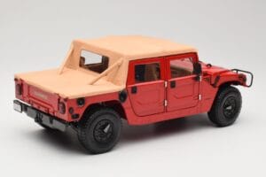 Hummer H1 Soft Top Rdeč Exoto 1:18 01805 Kovina – slika 3 od 8