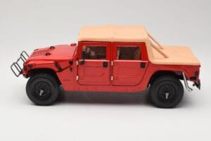 Hummer H1 Soft Top Rdeč Exoto 1:18 01805 Kovina – slika 4 od 8