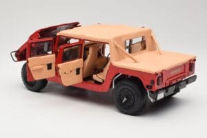Hummer H1 Soft Top Rdeč Exoto 1:18 01805 Kovina – slika 5 od 8