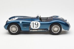Jaguar C-Type #19 J. Stewart Ecurie Ecosse Goodwood Members Meeting 1954 CMC 1:18 M-192 Kovina – slika 3 od 6