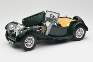 Jaguar SS 100 Roadster Zelen Bburago 1:18 3006 Kovina – slika 2 od 8