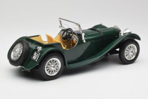 Jaguar SS 100 Roadster Zelen Bburago 1:18 3006 Kovina – slika 3 od 8