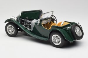 Jaguar SS 100 Roadster Zelen Bburago 1:18 3006 Kovina – slika 5 od 8