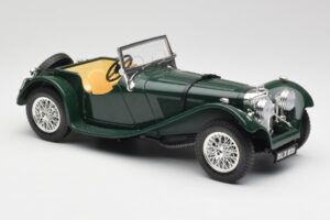 Jaguar SS 100 Roadster Zelen Bburago 1:18 3006 Kovina – slika 6 od 8