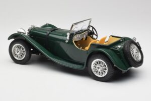 Jaguar SS 100 Roadster Zelen Bburago 1:18 3006 Kovina – slika 7 od 8