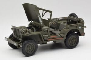 Jeep Willys Vojaško Zelen Gate 1:18 1061 Kovina – slika 2 od 8