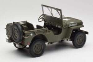 Jeep Willys Vojaško Zelen Gate 1:18 1061 Kovina – slika 3 od 8