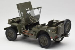 Jeep Willys Vojaško Zelen Gate 1:18 1061 Kovina – slika 5 od 8