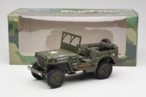 Jeep Willys Vojaško Zelen Gate 1:18 1061 Kovina – slika 8 od 8