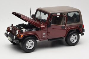 Jeep Wrangler TJ Sahara Rdeč Maisto 1:18 31662 Kovina – slika 2 od 8