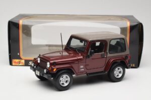 Jeep Wrangler TJ Sahara Rdeč Maisto 1:18 31662 Kovina – slika 8 od 8